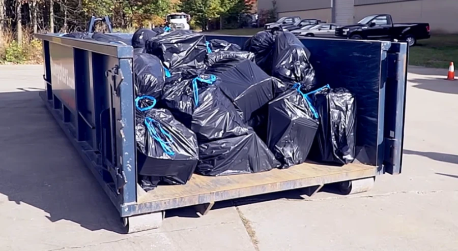 10 yard dumpster size and dimensions compared to a garage cleanout in Cape Girardeau, MO